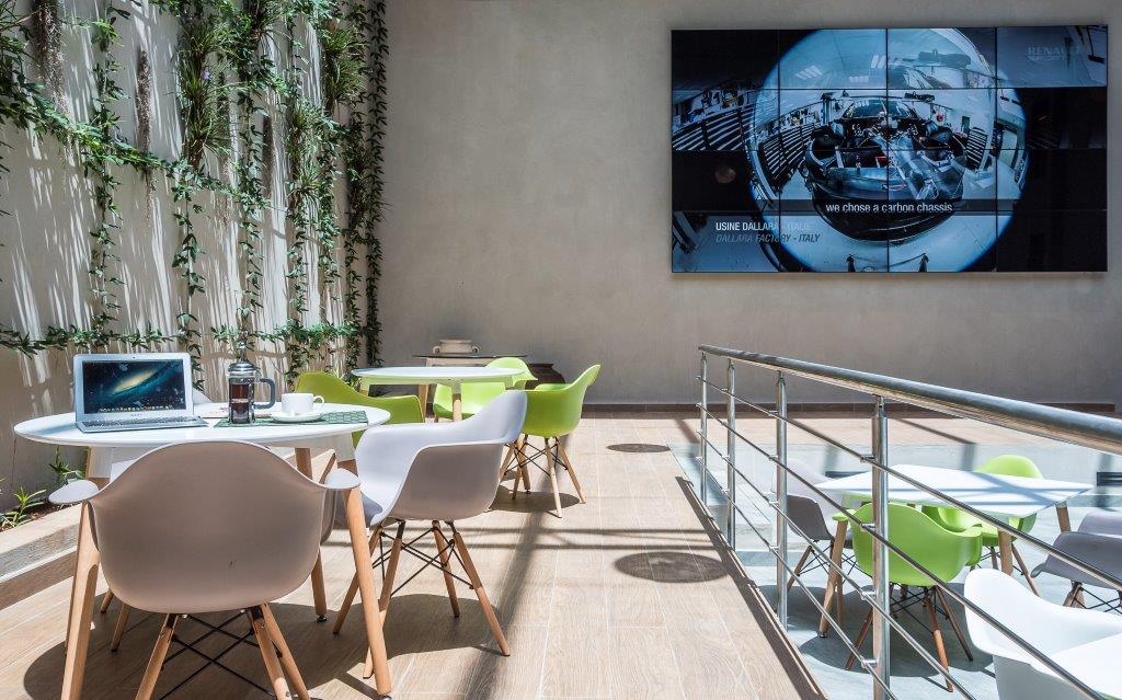 Bright collaborative workspace at Aspire Centre
