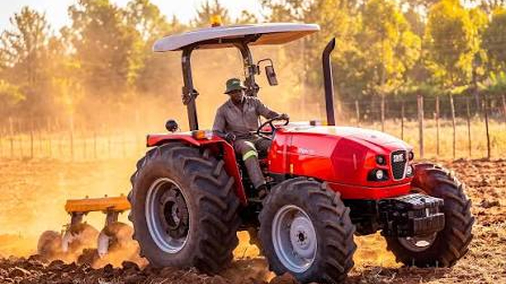 SAME tractor in the field