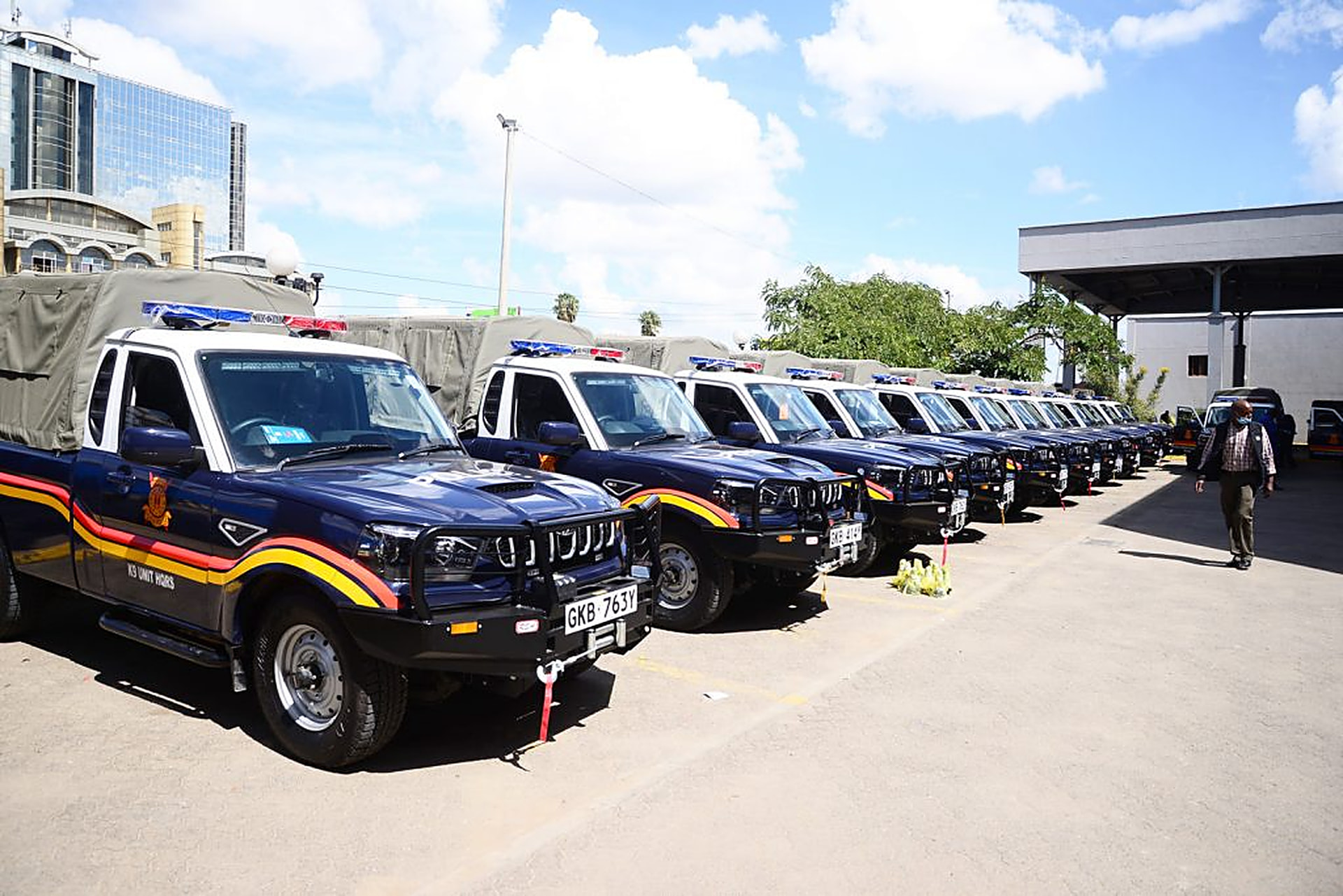 Long-term fleet vehicles lined up for delivery