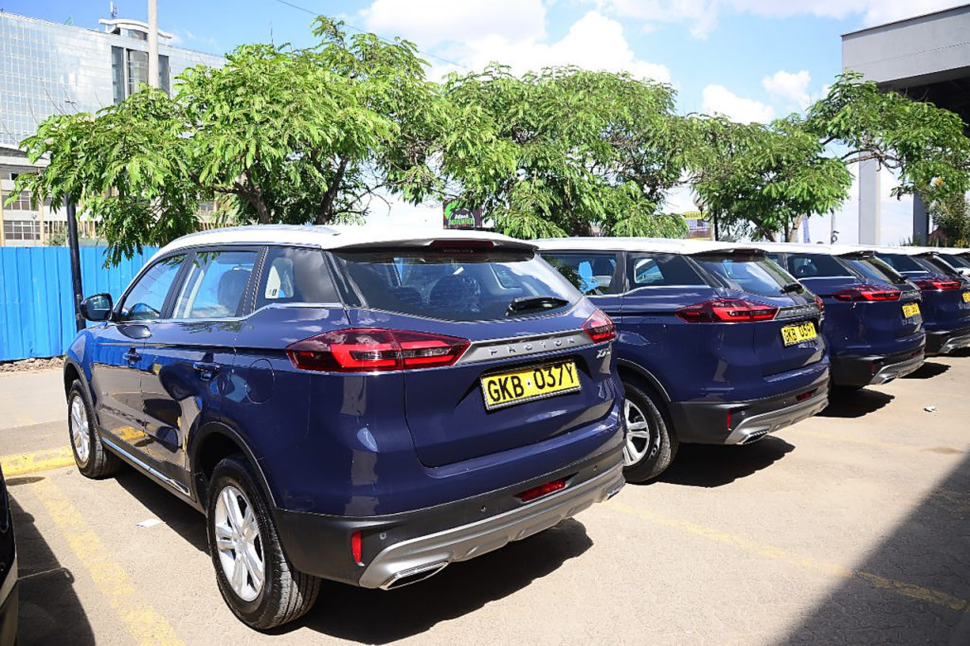 Blue SUVs supplied through Simba Leasing